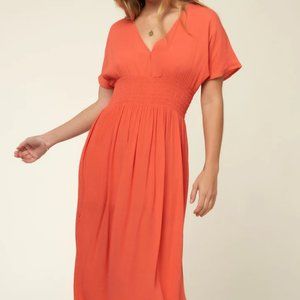 O'Neill Women's Cecile Midi Dress - Watermelon / Medium